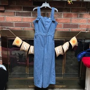 Girls stylish denim overalls